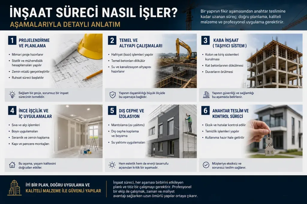 İnşaat Süreci Nasıl İşler?